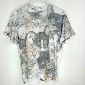Cat Head T-shirt sz. M Fun Cats